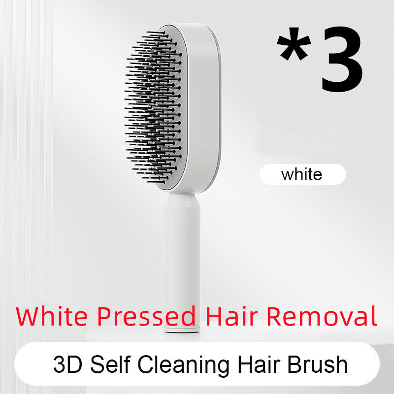 Self-Cleaning Hair Brush – Anti-Static Scalp Massage Comb for Women