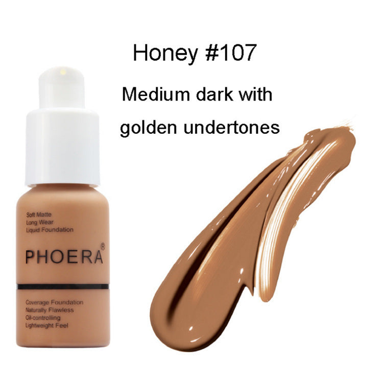 Oil Control Matte Concealer & Foundation Cream – Natural Color Press Type