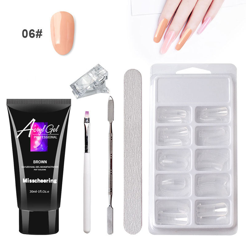 Painless Crystal Gel Nail Extension Set – Quick, Easy, No Paper Holder