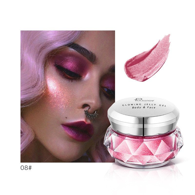 Gold Liquid Highlighter Jelly Gel – Face, Body & Eyeshadow Glow Makeup