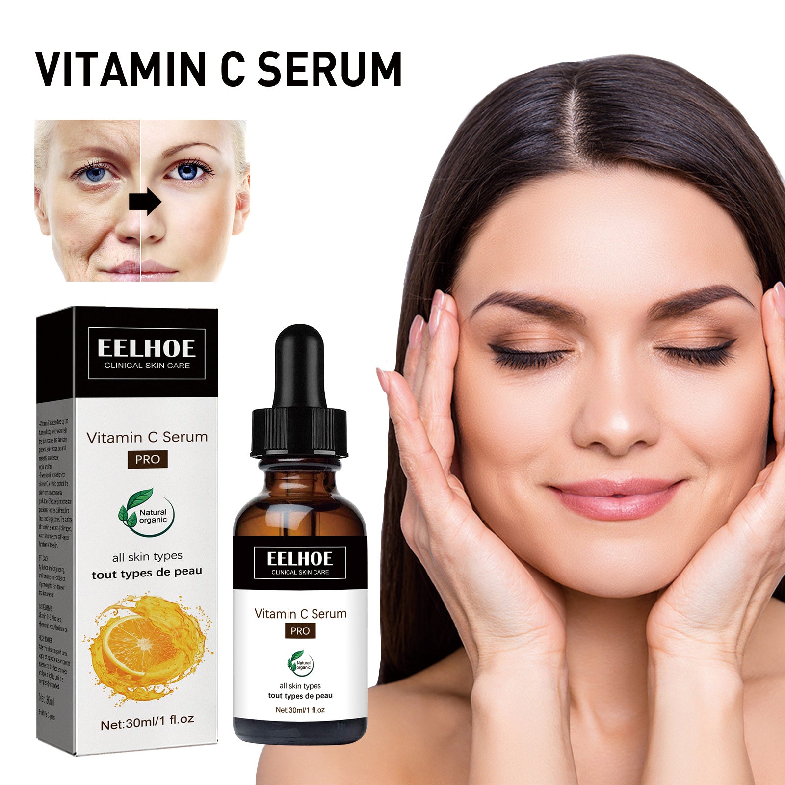 EELHOE Vitamin C Serum – Anti-Aging, Firming & Moisturizing Face Care