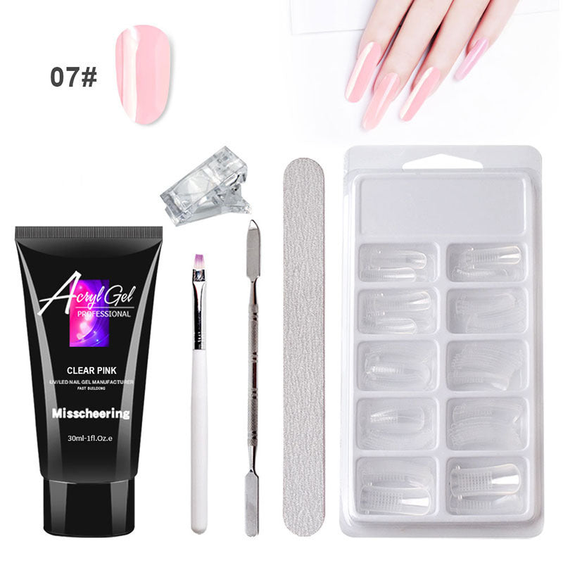 Painless Crystal Gel Nail Extension Set – Quick, Easy, No Paper Holder