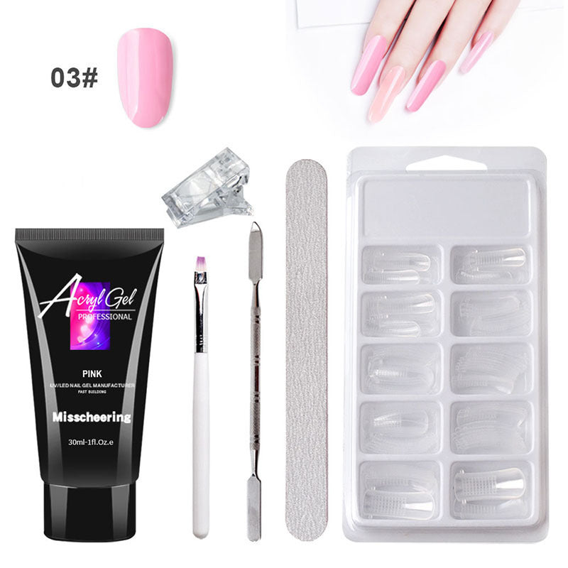Painless Crystal Gel Nail Extension Set – Quick, Easy, No Paper Holder