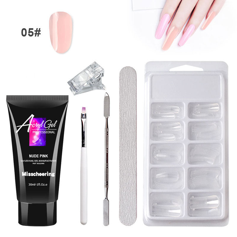 Painless Crystal Gel Nail Extension Set – Quick, Easy, No Paper Holder