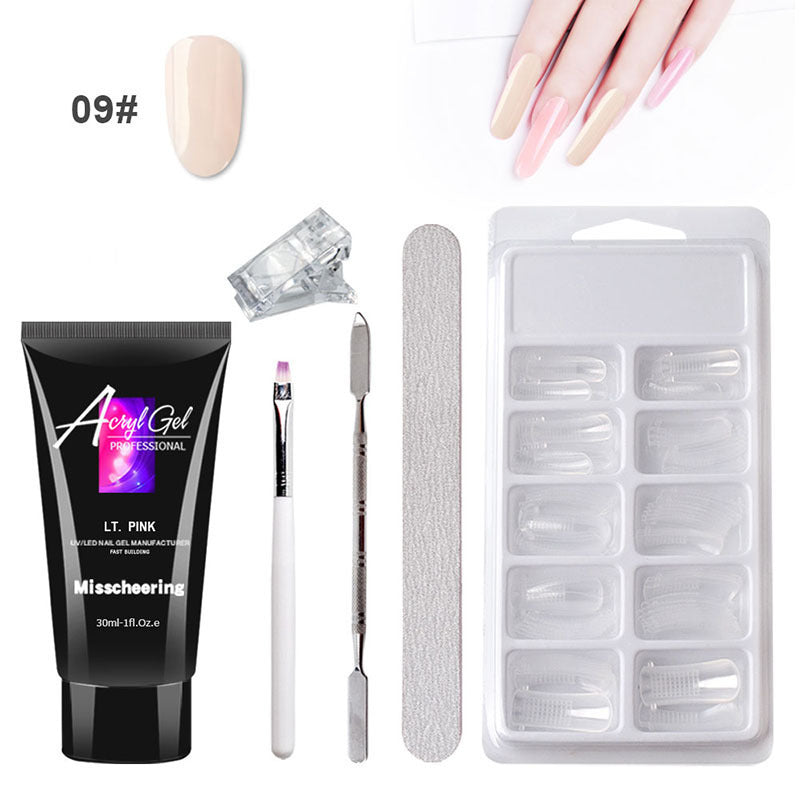 Painless Crystal Gel Nail Extension Set – Quick, Easy, No Paper Holder