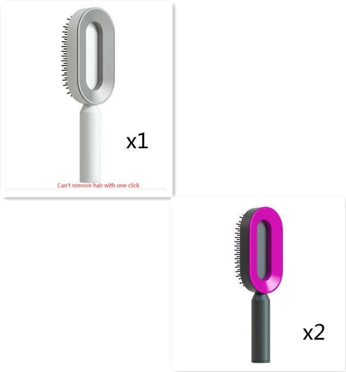 Self-Cleaning Hair Brush – Anti-Static Scalp Massage Comb for Women