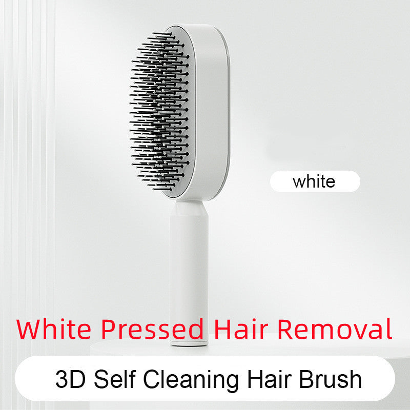 Self-Cleaning Hair Brush – Anti-Static Scalp Massage Comb for Women