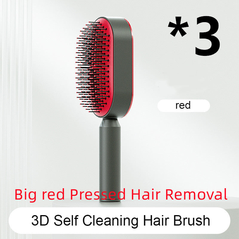 Self-Cleaning Hair Brush – Anti-Static Scalp Massage Comb for Women
