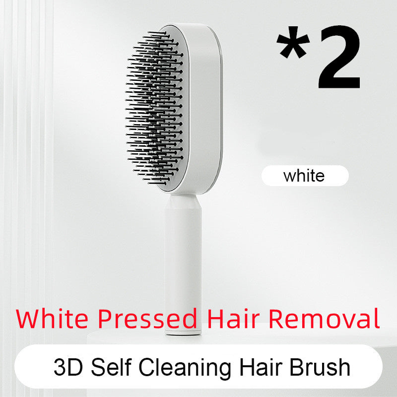 Self-Cleaning Hair Brush – Anti-Static Scalp Massage Comb for Women