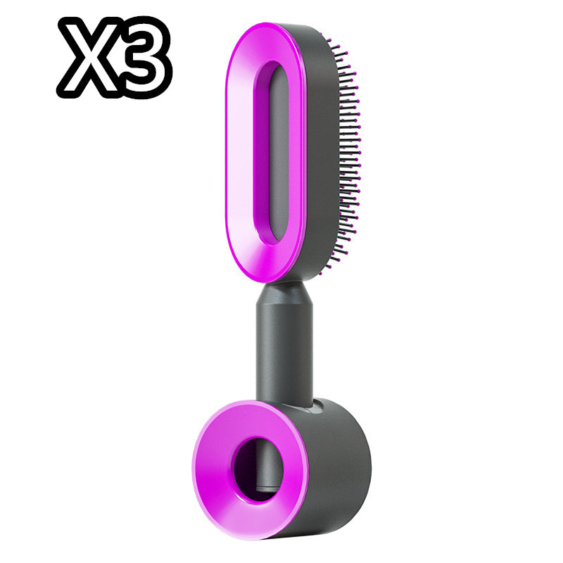 Self-Cleaning Hair Brush – Anti-Static Scalp Massage Comb for Women