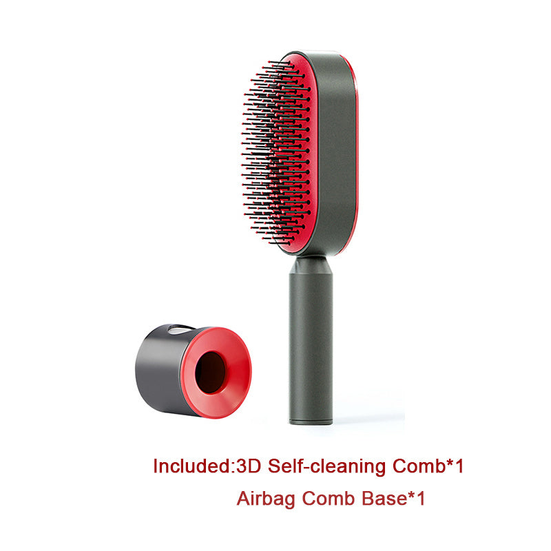 Self-Cleaning Hair Brush – Anti-Static Scalp Massage Comb for Women