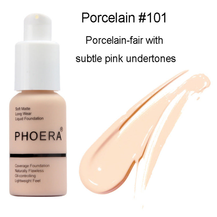 Oil Control Matte Concealer & Foundation Cream – Natural Color Press Type