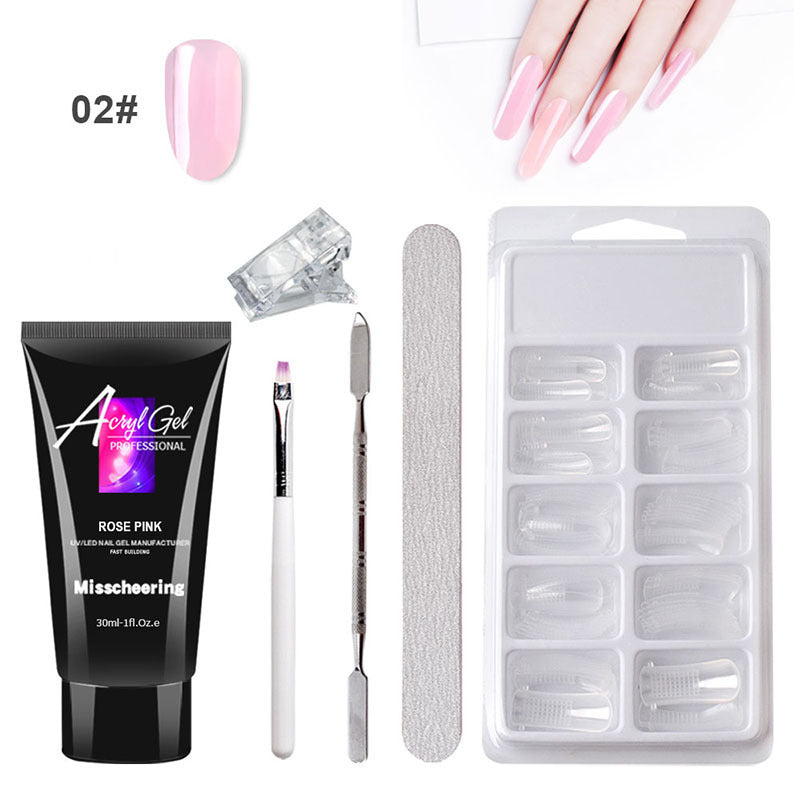 Painless Crystal Gel Nail Extension Set – Quick, Easy, No Paper Holder