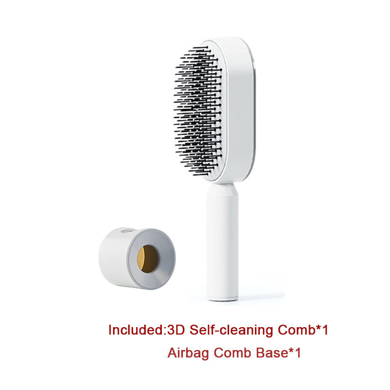 Self-Cleaning Hair Brush – Anti-Static Scalp Massage Comb for Women