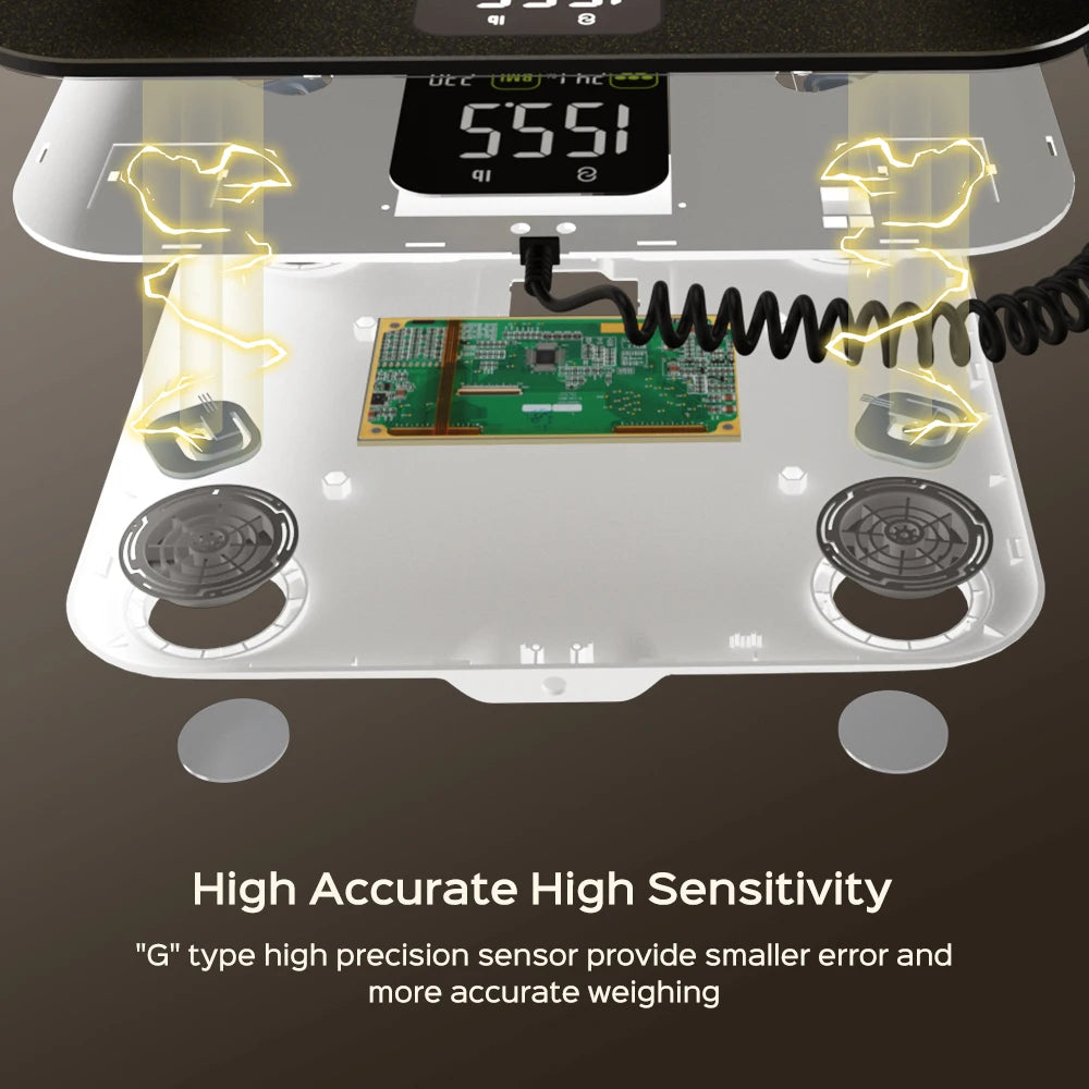 Smart Bioimpedance Scale Smart Body Composition Scale Digital Scale Body Fat Weight Scale Balance Bioimpedance Scale