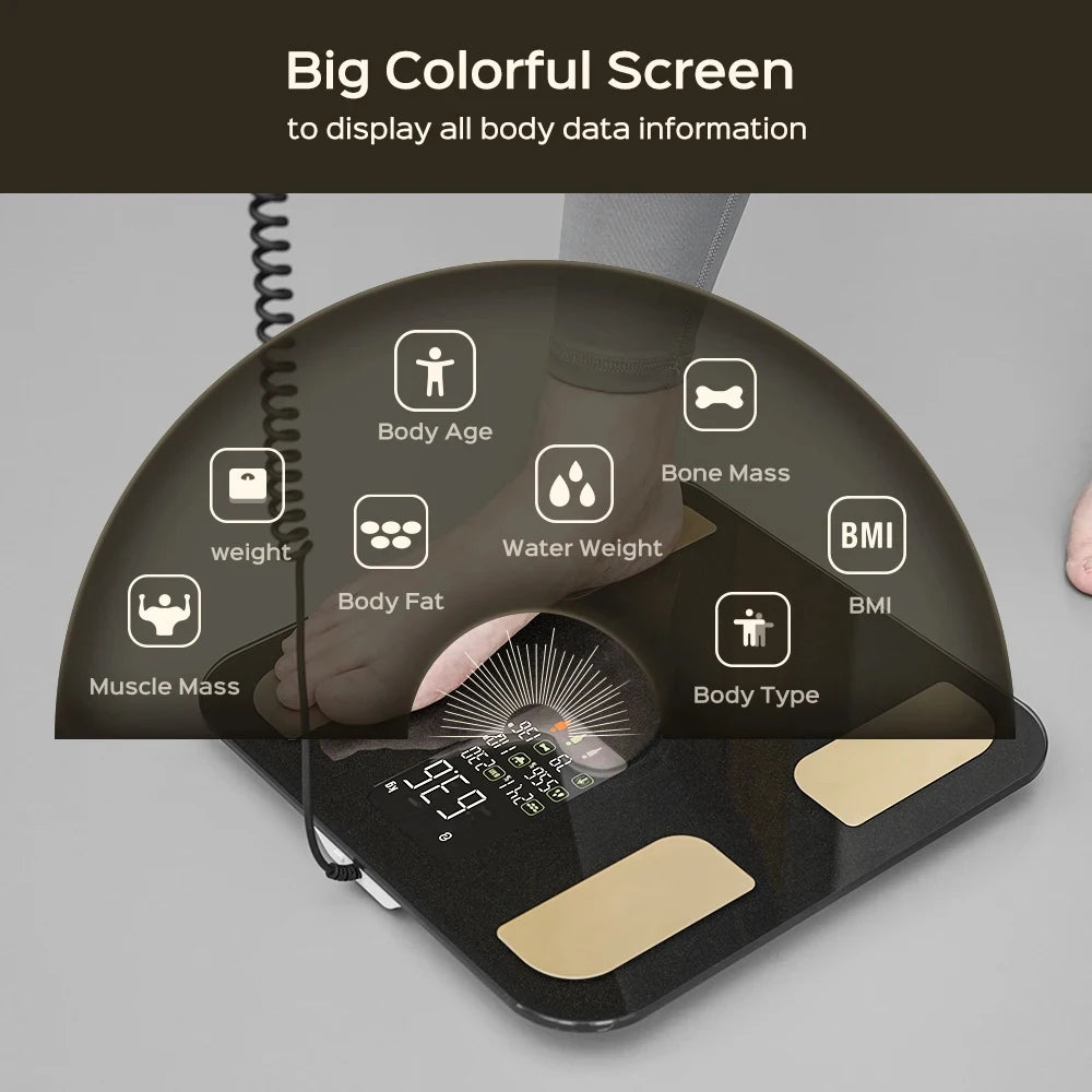 Smart Bioimpedance Scale Smart Body Composition Scale Digital Scale Body Fat Weight Scale Balance Bioimpedance Scale