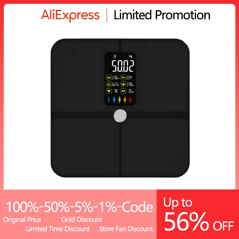 Smart Bioimpedance Scale Smart Body Composition Scale Digital Scale Body Fat Weight Scale Balance Bioimpedance Scale