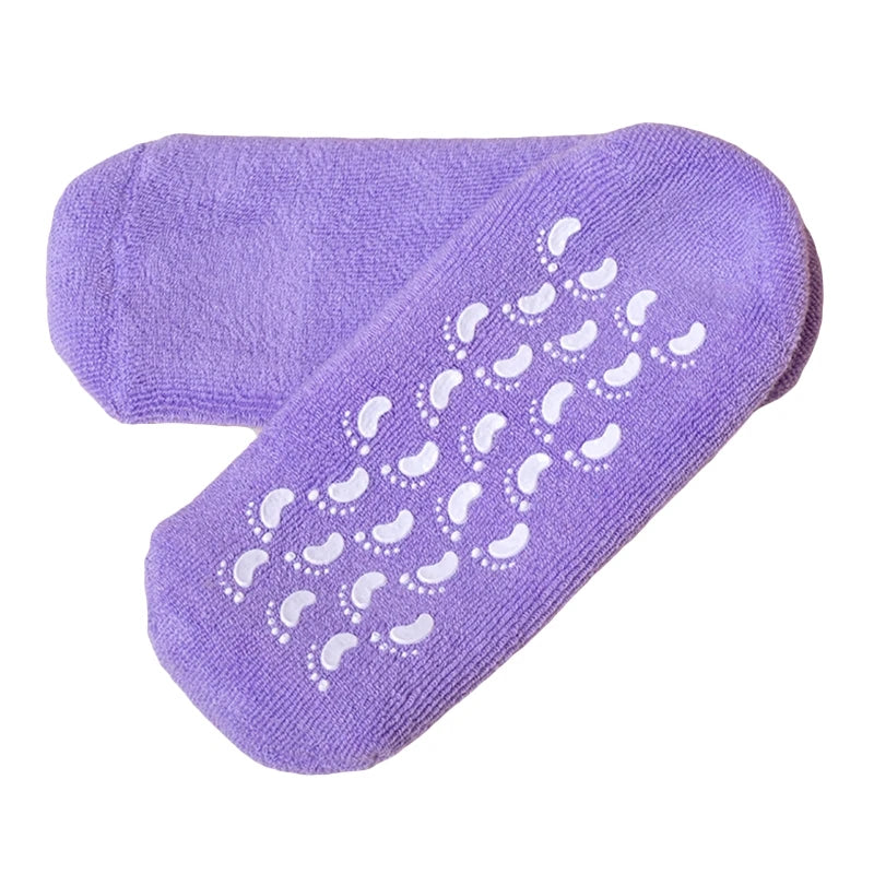 2pc Foot Care Spa Moisturizing Gel Socks Exfoliating Dry Cracked Soft Skin Sock Pedicure Hard Heel skin Protector Repairing