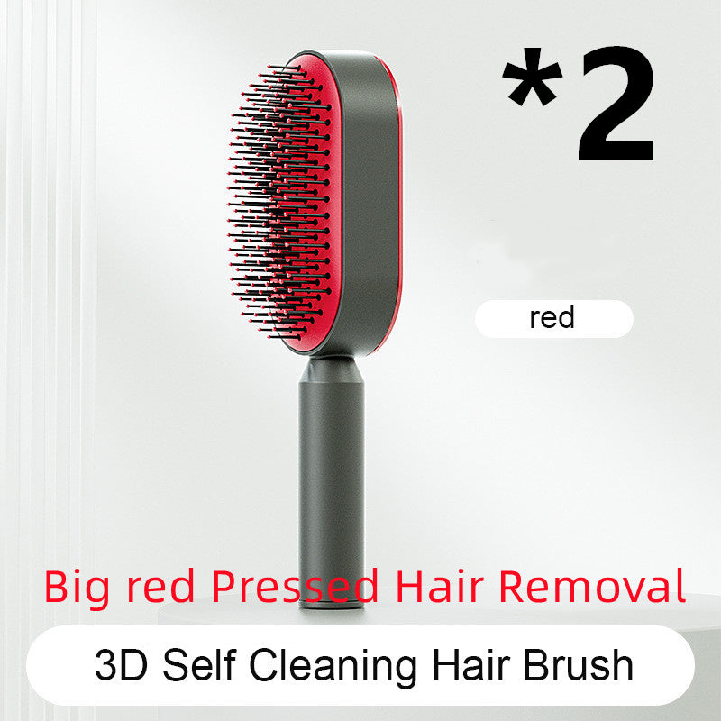 Self-Cleaning Hair Brush – Anti-Static Scalp Massage Comb for Women