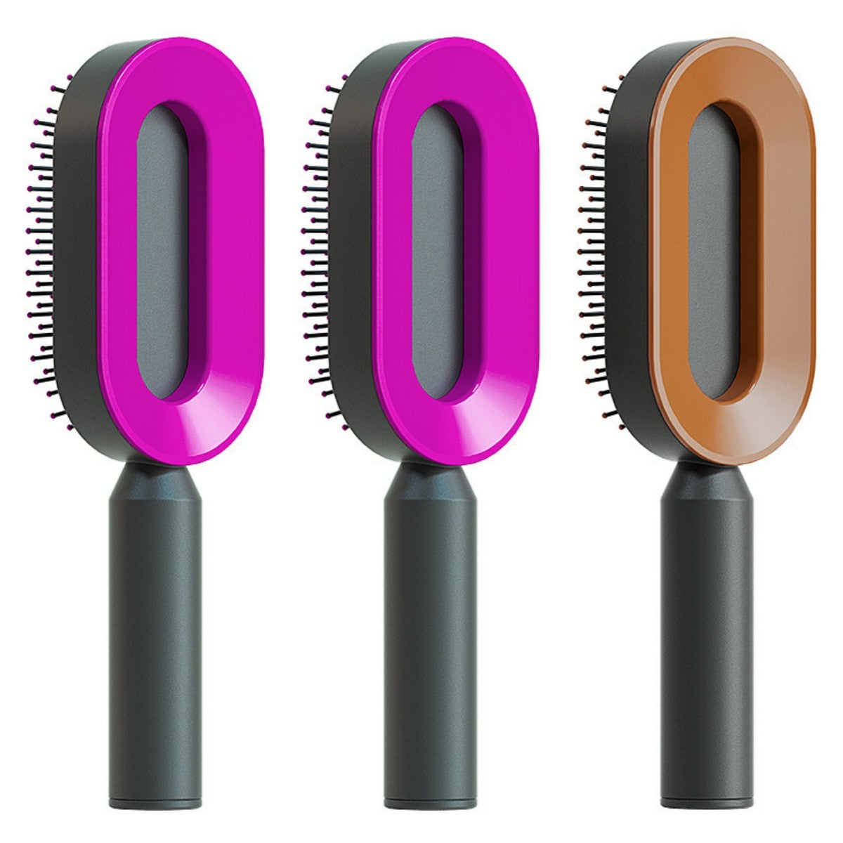 Self-Cleaning Hair Brush – Anti-Static Scalp Massage Comb for Women