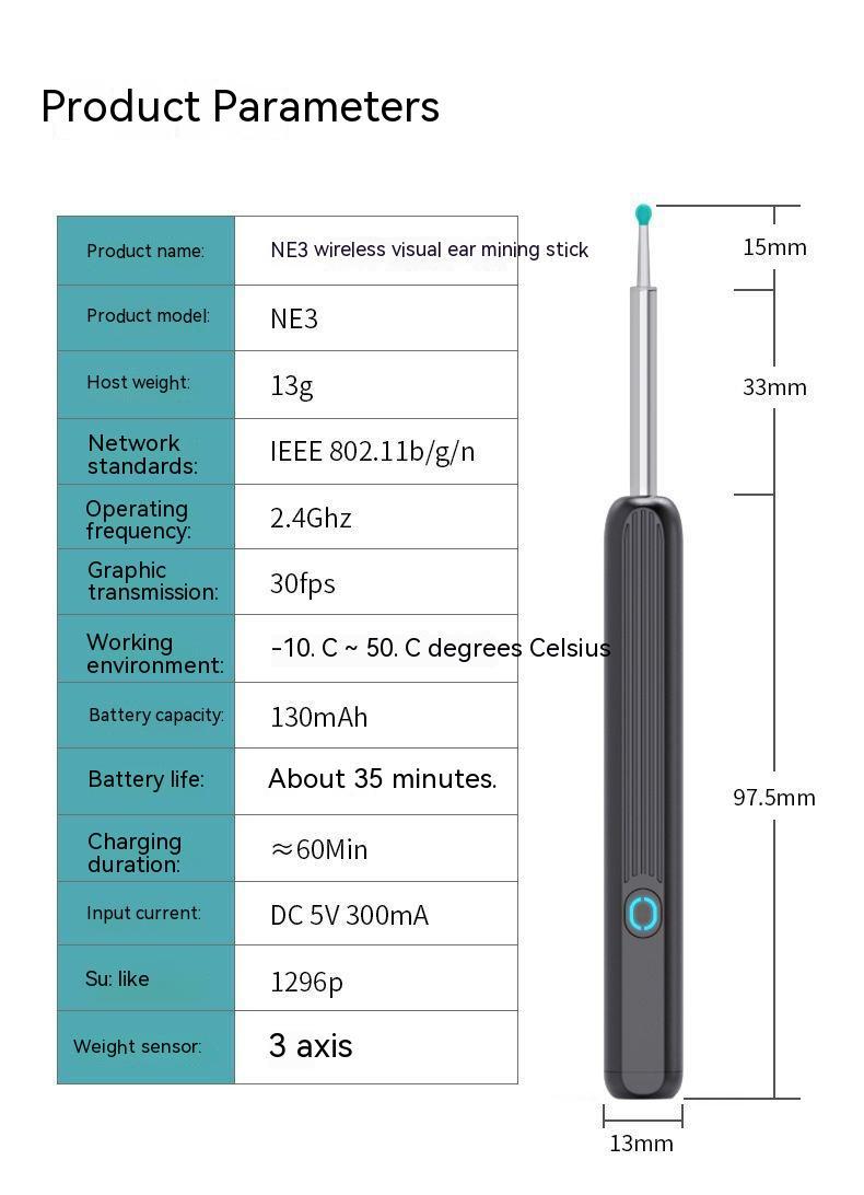 Wireless Smart HD Endoscope Ear Cleaner – Luminous Ear Pick Tool