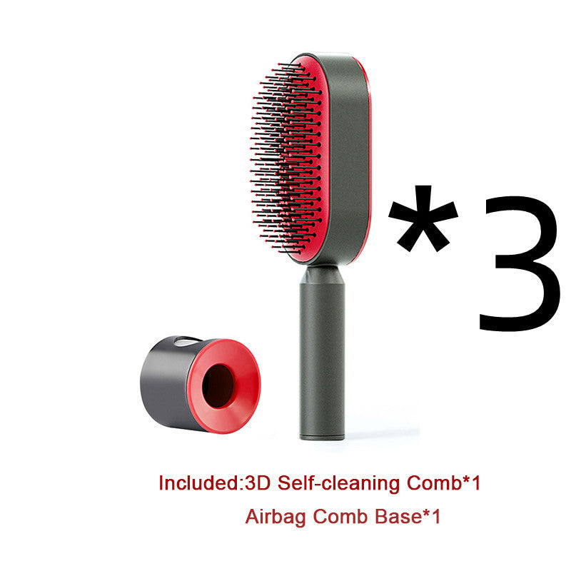 Self-Cleaning Hair Brush – Anti-Static Scalp Massage Comb for Women