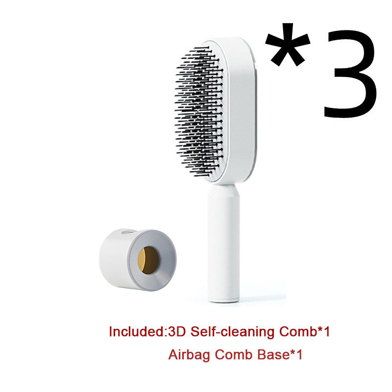 Self-Cleaning Hair Brush – Anti-Static Scalp Massage Comb for Women
