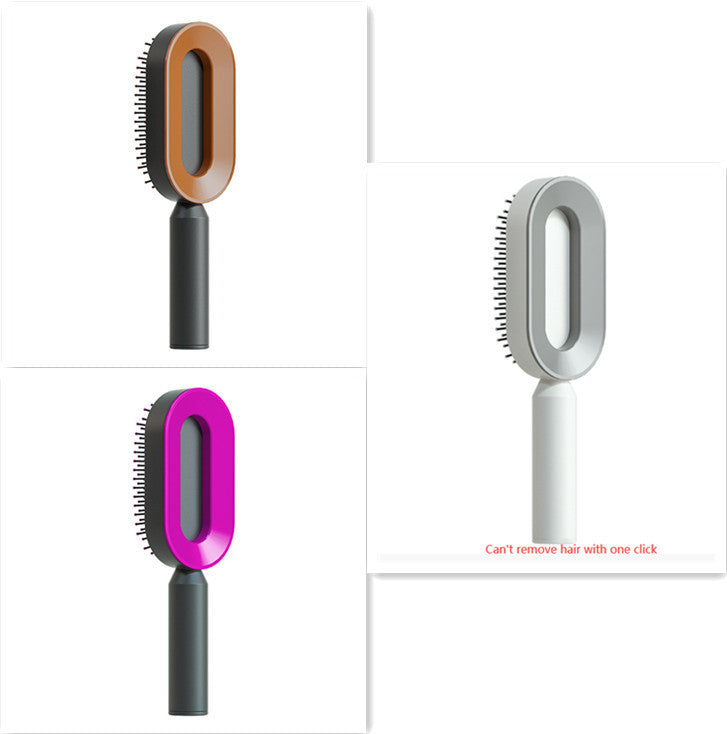 Self-Cleaning Hair Brush – Anti-Static Scalp Massage Comb for Women