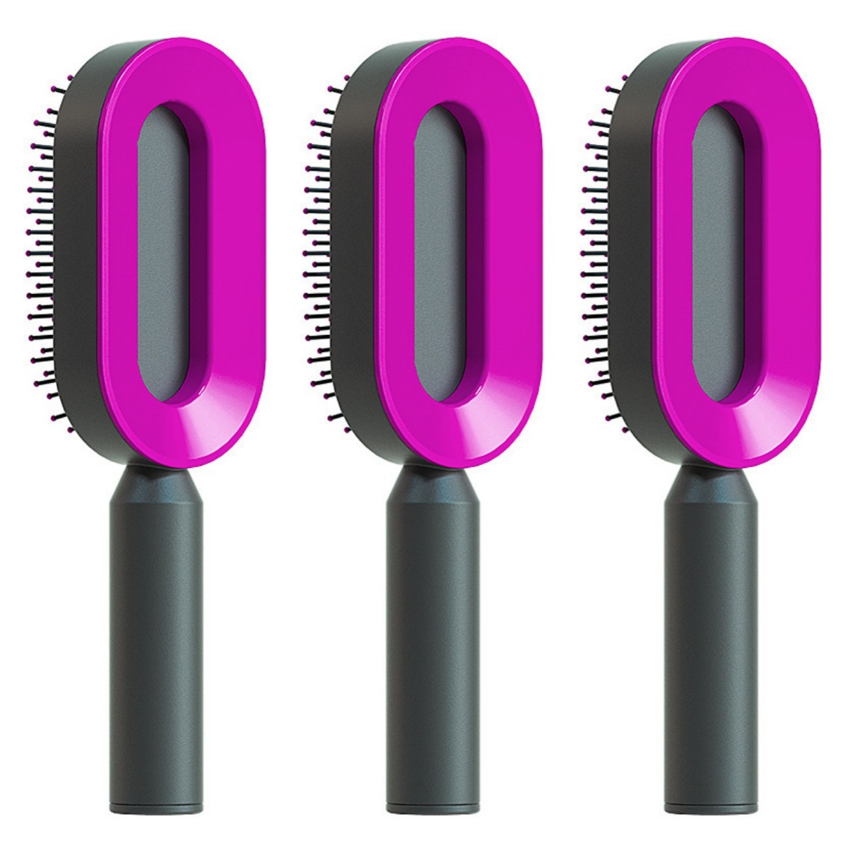 Self-Cleaning Hair Brush – Anti-Static Scalp Massage Comb for Women