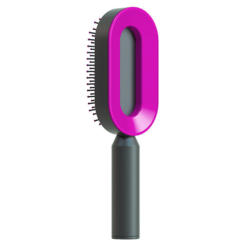 Self-Cleaning Hair Brush – Anti-Static Scalp Massage Comb for Women