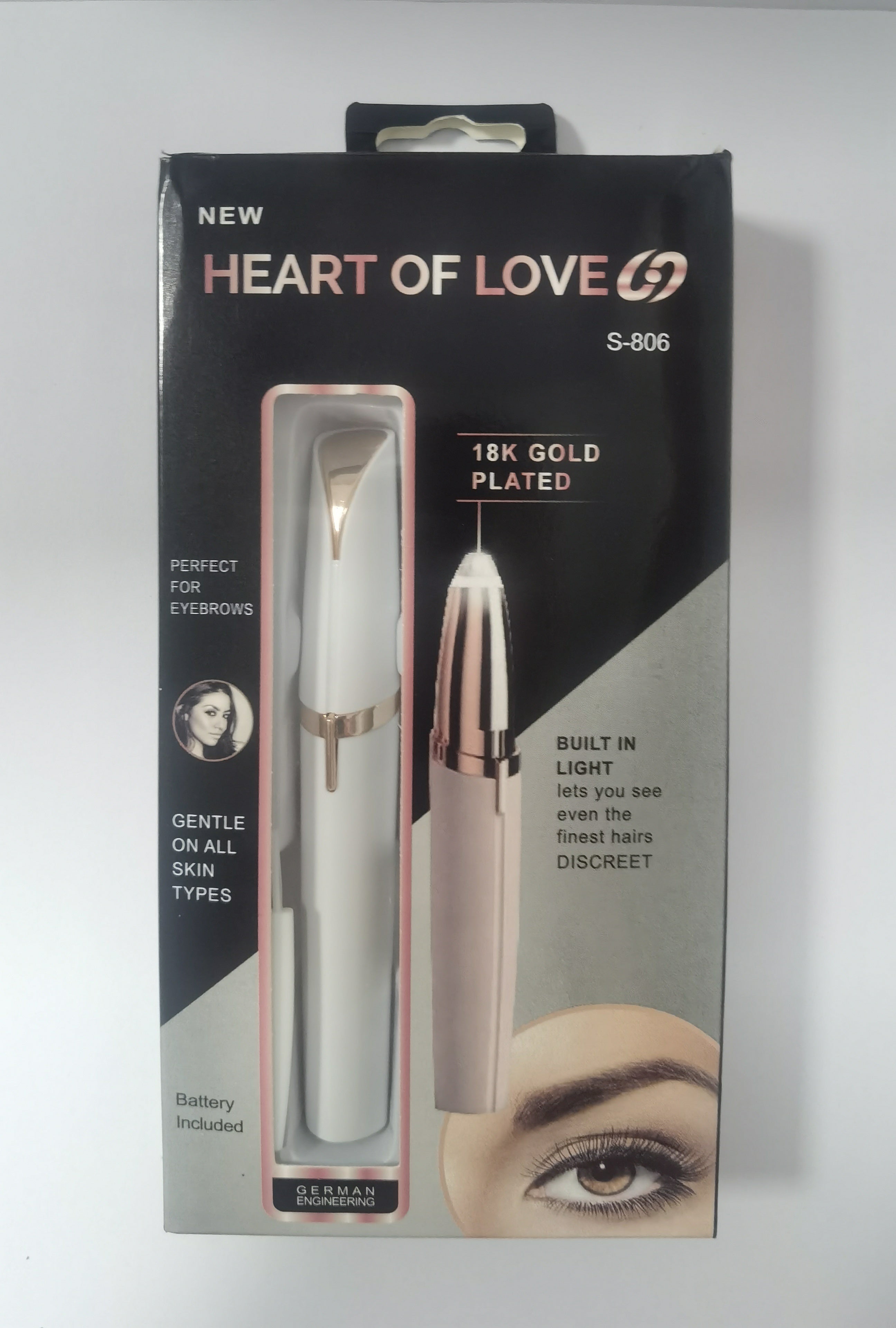 Best Mini Electric Eyebrow Trimmer Lipstick Brows Pen Hair Remover Painless Razor Epilator with LED Light