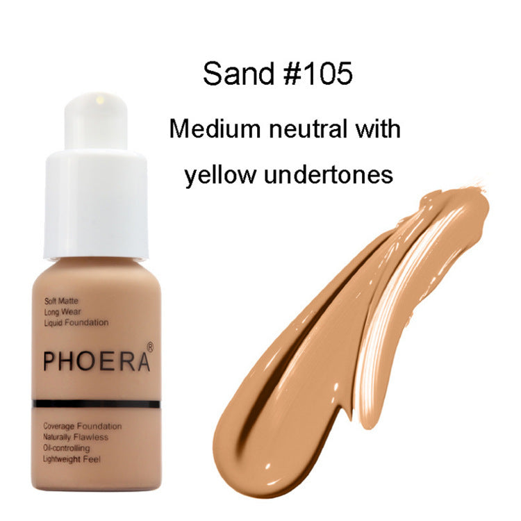 Oil Control Matte Concealer & Foundation Cream – Natural Color Press Type