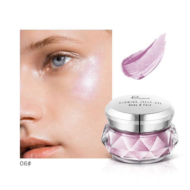 Gold Liquid Highlighter Jelly Gel – Face, Body & Eyeshadow Glow Makeup