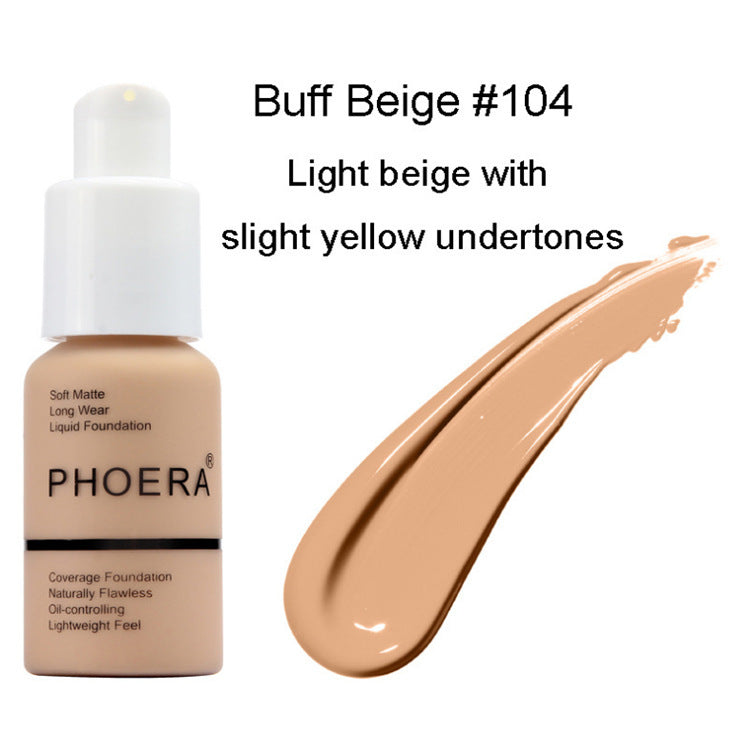 Oil Control Matte Concealer & Foundation Cream – Natural Color Press Type