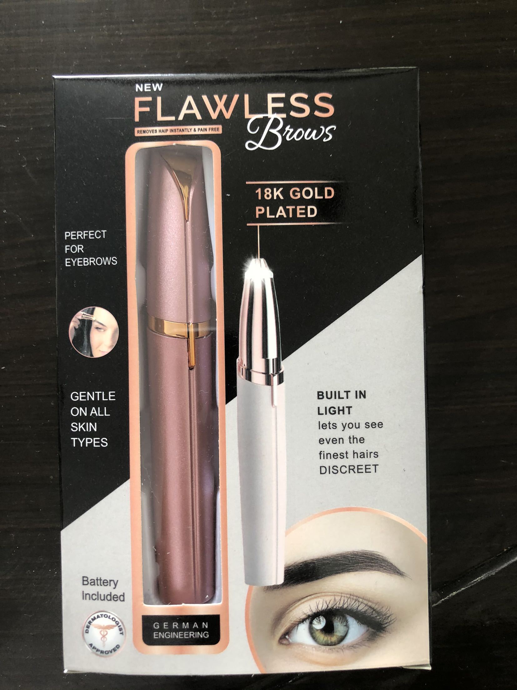 Best Mini Electric Eyebrow Trimmer Lipstick Brows Pen Hair Remover Painless Razor Epilator with LED Light