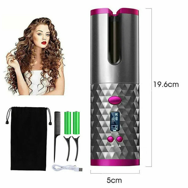 Wireless Auto Rotating Curling Iron